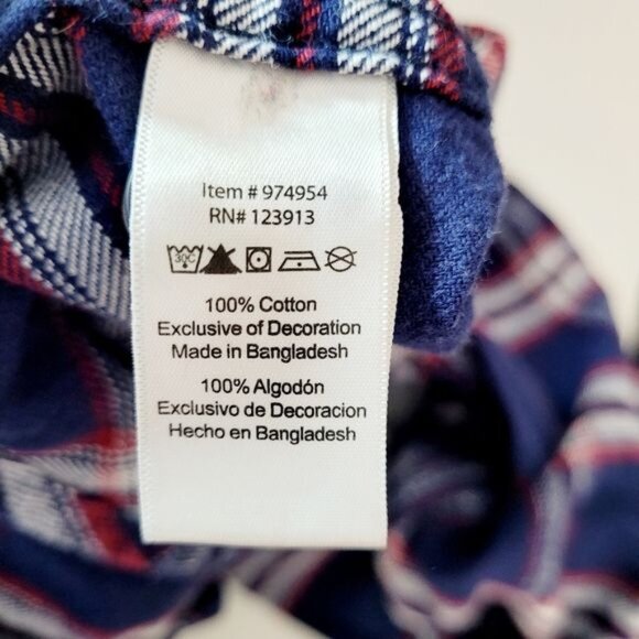 Jachs Blue Red White Heavyweight Flannel Shacket Size Large - Picture 9 of 11
